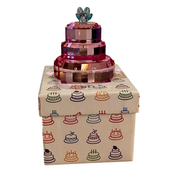 Simon Brand Other - New in Box Simon Design Decorative Pink Crystal 3 Tier Cake with Blue Fl…
